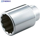 TONE ディープソケット(12角) 対辺寸法36mm 全長100mm 6D-36L 1個 ▼122-4387 ●YA513