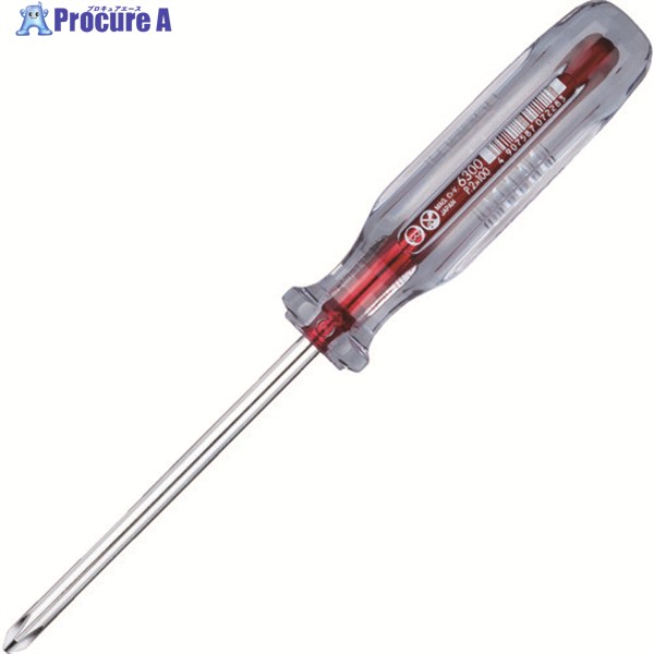 VESSEL クリスタラインドライバー 6300 ＋2×100 6300-2-100(6300-2) (+2X100MM) 1本 ▼124-6526