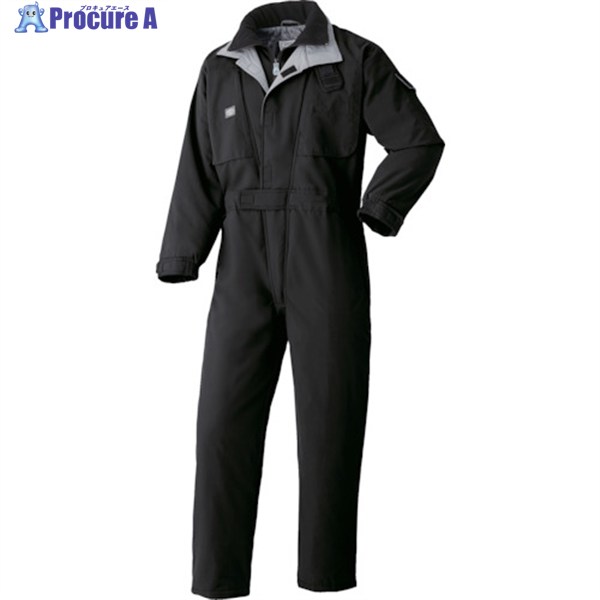 AUTO-BI 防寒つなぎ服 ブラック 4Lサイズ 700-006-4L 1着 ▼137-0572