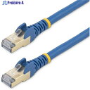 StarTech カテゴリ6a LANケーブル/0.5m/ブルー/RJ45コネクター/ツメ折れ防止機構付/CAT6a 6ASPAT50CMBL 1袋 ▼596-0645
