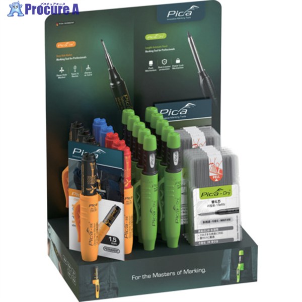 ピカマーカー 建築用シャープペンシル＋マーカーセット“Mix Display Dry” 箱入りセット 6632503 1箱 ▼6..