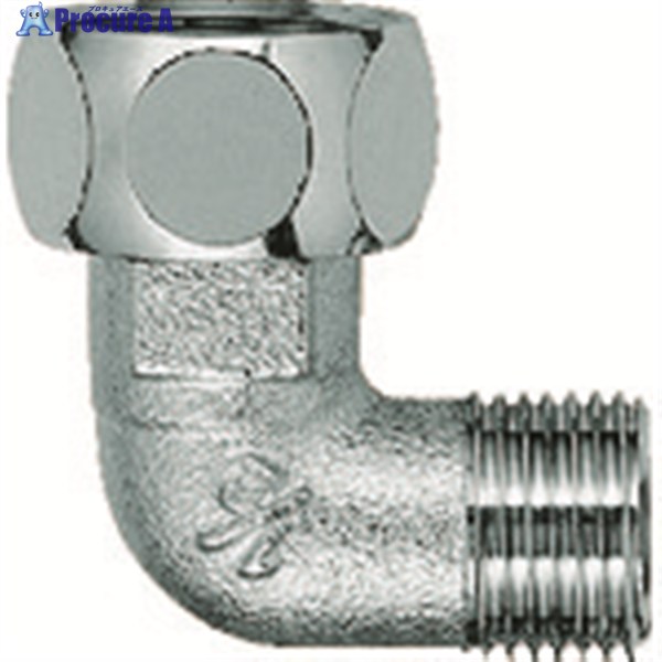 KAKUDAI 水道配管用継手 ナットつきフレキ用エルボ20 呼び径B:G3/4 呼び径C:G3/4 6461-20 1個 ▼807-4657