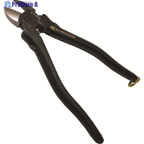 フジ矢 電工名人強力ニッパ(ラウンド刃・黒金) 770-200BG 1丁 ▼195-0092
