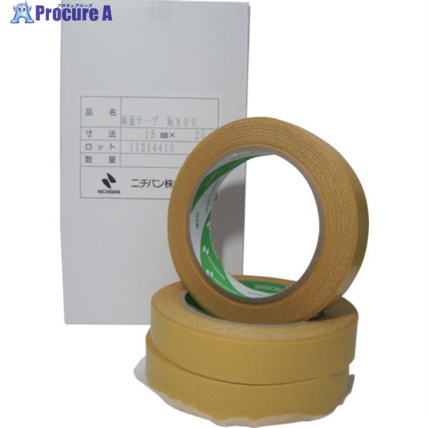 ニチバン 両面テープ 815H-10 10mm×20m(1箱＝20巻入) 815H-10 1箱 ▼418-9019