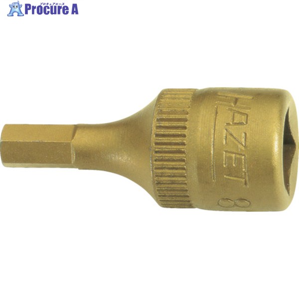 HAZET ショートヘキサゴンソケット(差込角6.35mm・チタンコーティング) 8501H-6 1個 ▼442-3437
