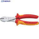 KNIPEX 絶縁1000V強力型ニッパー 180mm 7406-180 1丁 ▼471-5926