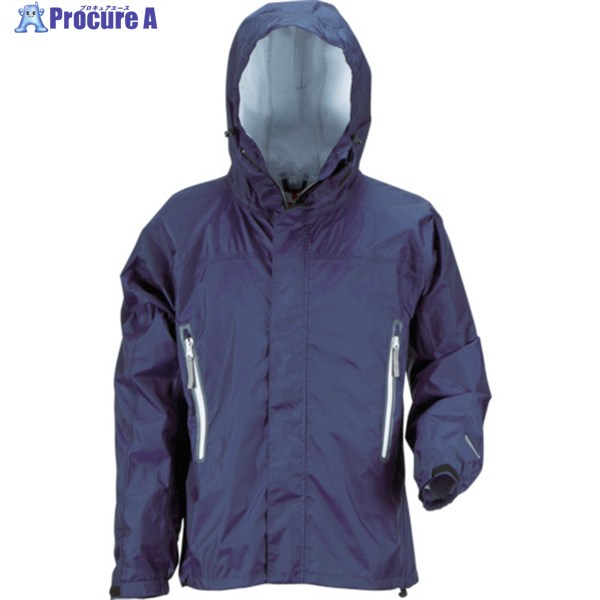 カジメイク KJレインパーカー ネイビー L 7710-55-L 1着 ▼795-3411