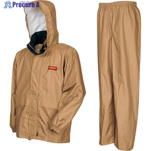 カジメイク エントラントレインスーツ カーキ L 7200-14-L 1着 ▼811-0520