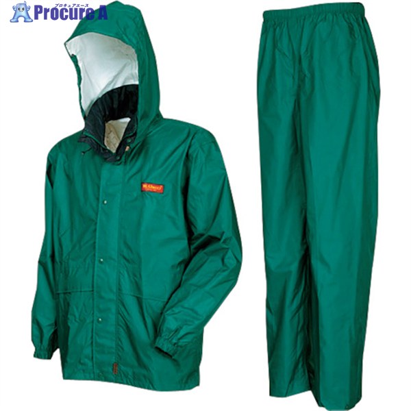 カジメイク エントラントレインスーツ グリーン L 7200-56-L 1着 ▼811-0535