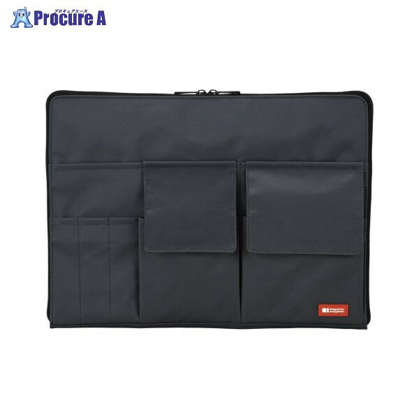 LIHIT LAB. バッグインバッグ A4 黒 A-7554-24 ▼10545 (株)リヒトラブ●a559