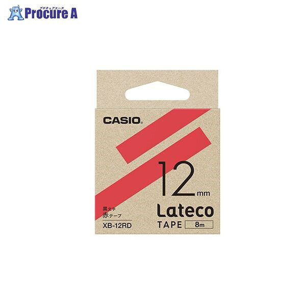 CASIO ラテコテープ 12mm RD XB-12RD 42439 カシオ計算機 株 a559