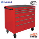 【バーコポーチプレゼント中♪】バーコ BAHCO 6段引き出し ロールキャブ カーマインレッド ゴムマット仕様天板 K1475KXL6PSV 1台キャビネット付...