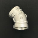 リケン L45(F-2) 白 トップフィッティング 45°エルボ 溶融亜鉛めっき品 100A L45(F-2)シロ ▼1101058 (株)リケン【代引決済不可...