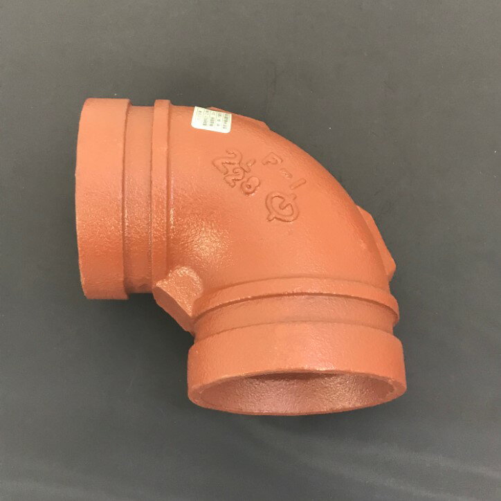 リケン L(F-1)-S トップフィッティング エルボショートタイプ 一次防錆塗装品 80A L(F-1)-S ▼1175014 リケン【代引決済不可】●i54...