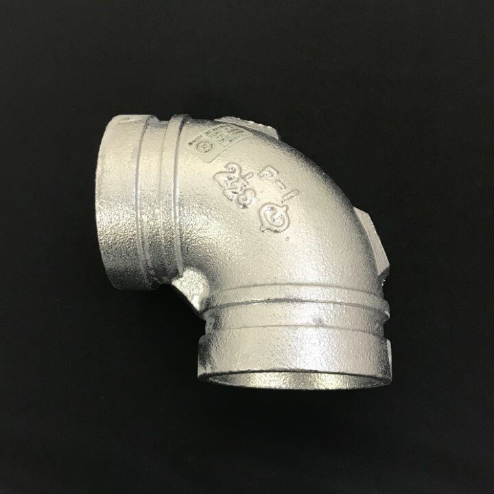 リケン L(F-1)-S 白 トップフィッティング エルボショートタイプ 溶融亜鉛めっき品100A L(F-1)シロ-S 100A ▼1175017 リケン●i...