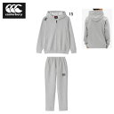 キッズ 上下セット スウェット パーカー カンタベリー CANTERBURY ジュニア クロスオーバー ジップ フーディ パンツ ラグビー トレーニング スポー...