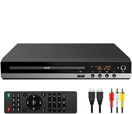 DVDプレーヤー HDMI/AV/USB対応 全リージョンフリー 1080P コンパクト設計 CD再生対応 リモコン付き テレビ モニター プロジェクター 家庭用 DVDプレーヤー HDMI/AV/USB対応 全リージョンフリー 1080P コンパクト設計 CD再生対応 リモコン付き テレビ モニター プロジェクター 家庭用