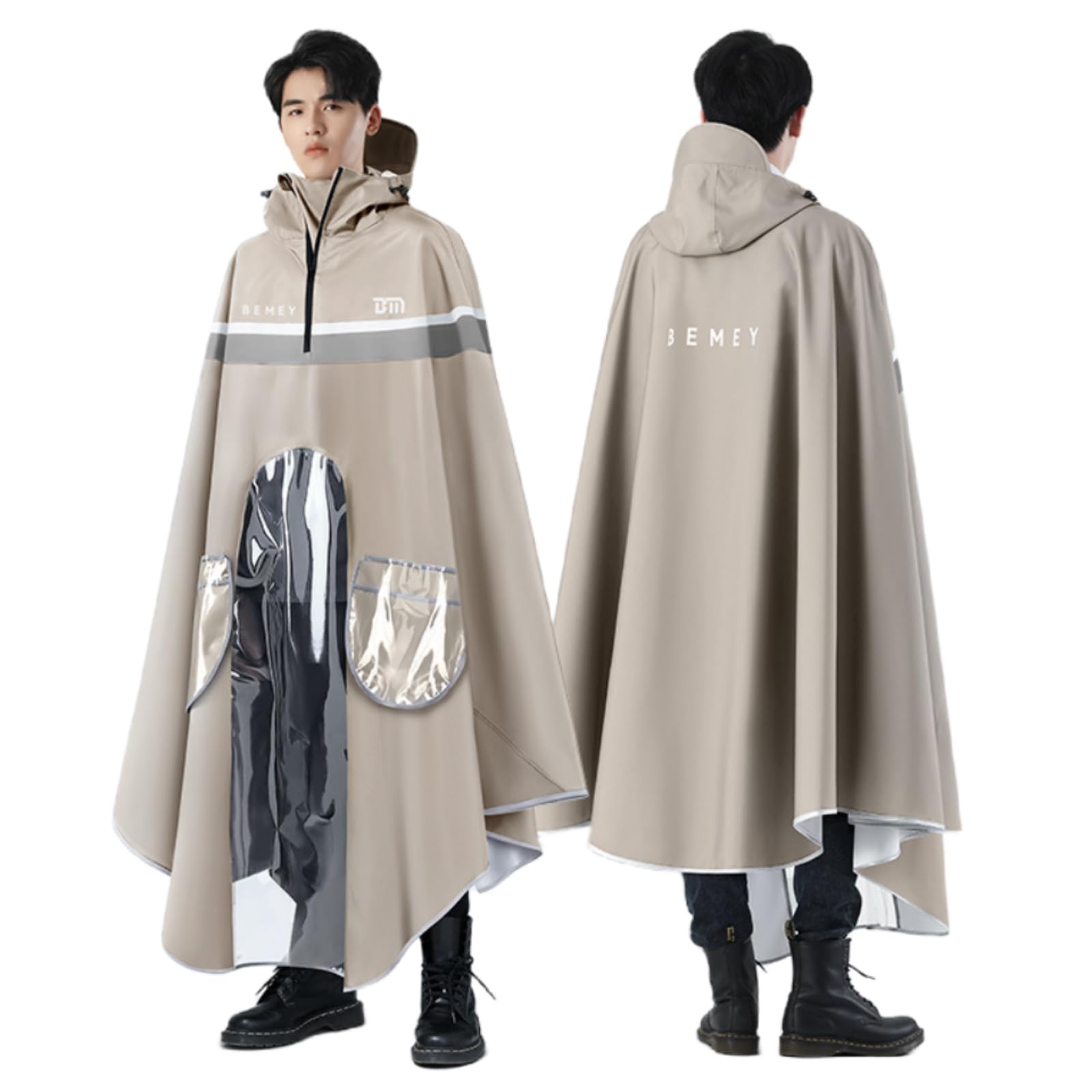 【楽天スーパーセール】レインコート レインポンチョ 自転車 大きいサイズ 通学 男女兼用 レディース メンズ 透明バイザー 防水 防風 雨具 雨カッパ キャンプ...