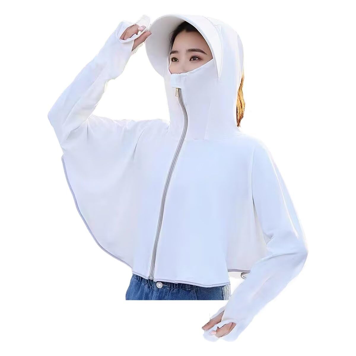 ラッシュガード レディース 日焼け止めウェア パーカー セパレート 紫外線防止 吸汗速乾 接触冷感 通気性あり 軽量で薄い 夏用 アウトドア用