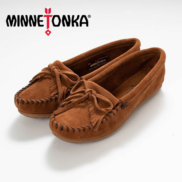 MINNETONKA KILTY SUEDE MOC BROWN MTK-402ミネトンカ　キルティ　スエード　モカシン　ブラウン　革　ナチュラルファッション　ナチュラル服　40代　50代　大人コーデ　大人かわいい　カジュアル　シンプル　ベーシック