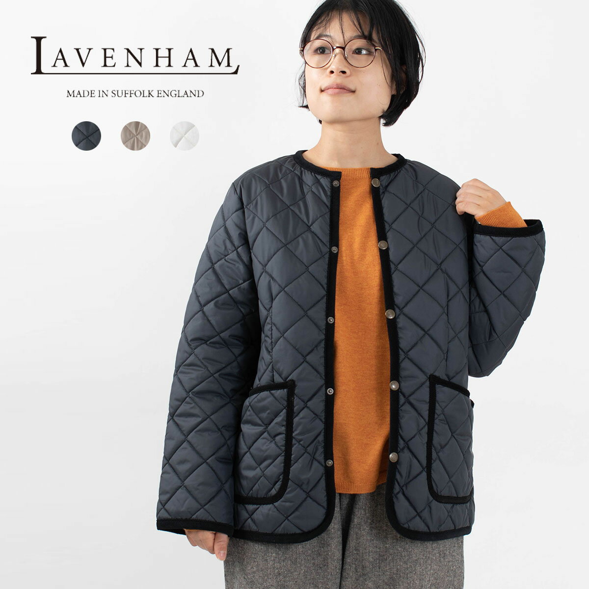 【クーポンで5 OFF】LAVENHAM BRUNDON WOMENS 20 ［ラベンハム ブランドン］SLJ9106 レディース キルティング アウター 軽いアウター ナチュラル服 40代 50代 大人かわいい カジュアル シンプル ベーシック