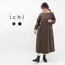  ichi イチ ドットコールワンピース 230506 秋 冬 レデース ワンピース 水玉柄 ナチュラル ファッション お出掛け コーデ 服 30代 40代 50代 上品 大人 かわいい おしゃれ カジュアル トラッド