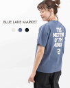 BLUE LAKE MARKET ブルーレイクマーケット アメリカンドライ天竺||バックプリントポケットTee B-491006 レディース ナチュラル ファッ...