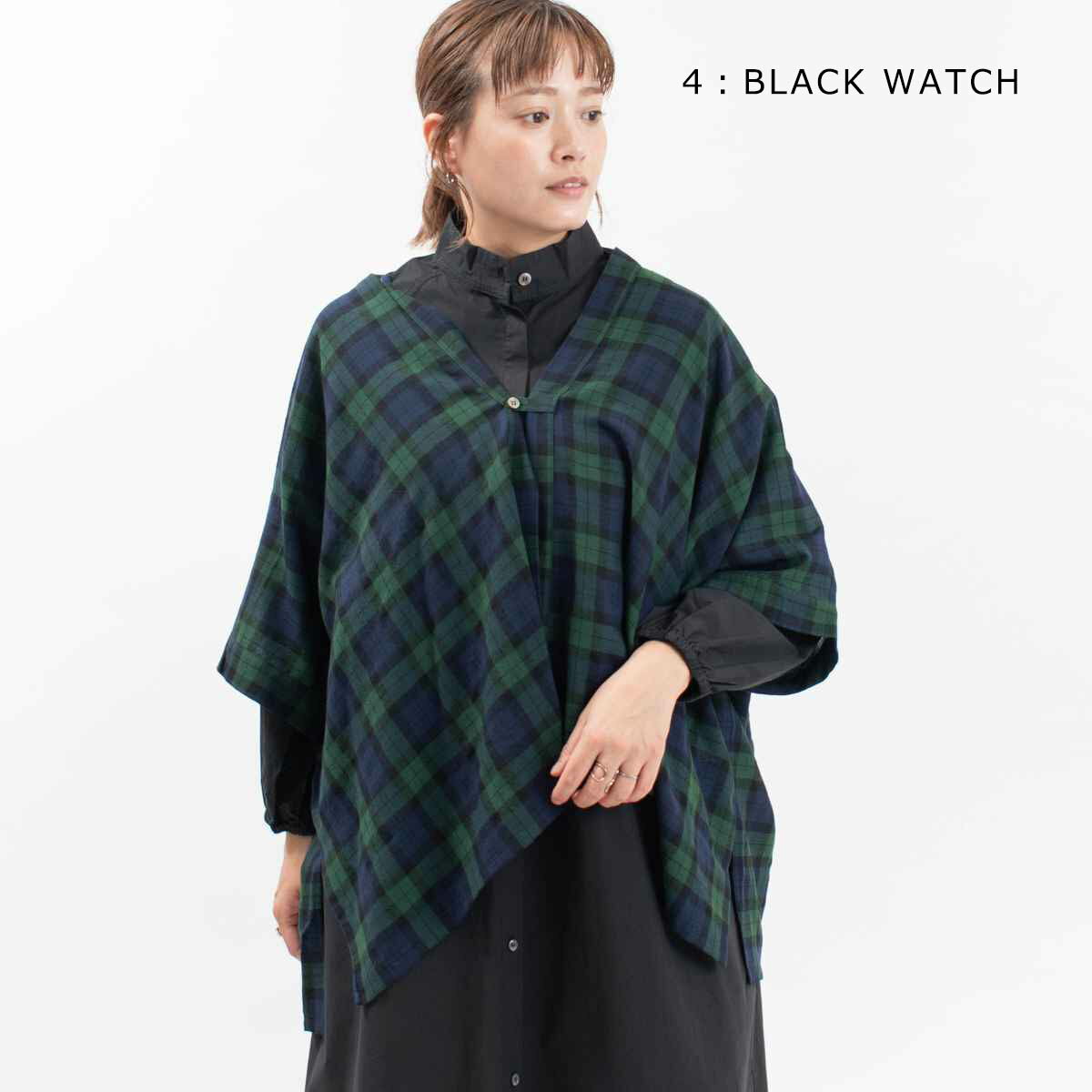 ●DOVERS ドーバーズ ウールガーゼチェックポンチョ DS346247 ナチュラル ファッション お出掛け デイリー コーデ 服 30代 40代 大人 カジュアル シンプル 50代ファッション 【ラッピング無料】