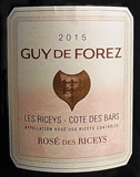 [2015] Vin Rose des Riceysヴァン・ロゼ・デ・リセイ【Champagne Guy De Forez ギィ・ド・フォレーズ】