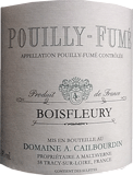  Pouilly Fume Cuvee de Boisfleuryプイィ・フュメ　キュヴェ・ド・ボワフルーリィ
