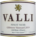 [2019] Gibbston Pinot NoirMuXg smEm[y VALLI Vinyards @EB[h z