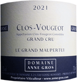 [2021] Clos de Vougeot Grand Maupertuisクロ・ド・ヴージョ グラン・モーペルテュイ【Domaine Anne Gros アンヌ・グロ】