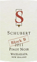 [2017] Schubert Pinot Noir Block B - Schubert Winesシューベルト ピノ・ノワール ブロック・B - シューベルト