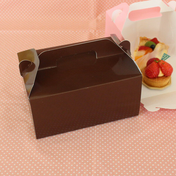 Rakuten - 【サービス箱・手さげ】 WDカラー105 ココア No.750 5枚入 210×150×105mm ケーキボックス ケーキ箱 ガトーケース ラッピング テイクアウト 持ち運び 箱 ボックス 洋菓子 ショートケーキ ケーキ作り 製菓 お菓子作り ギフト