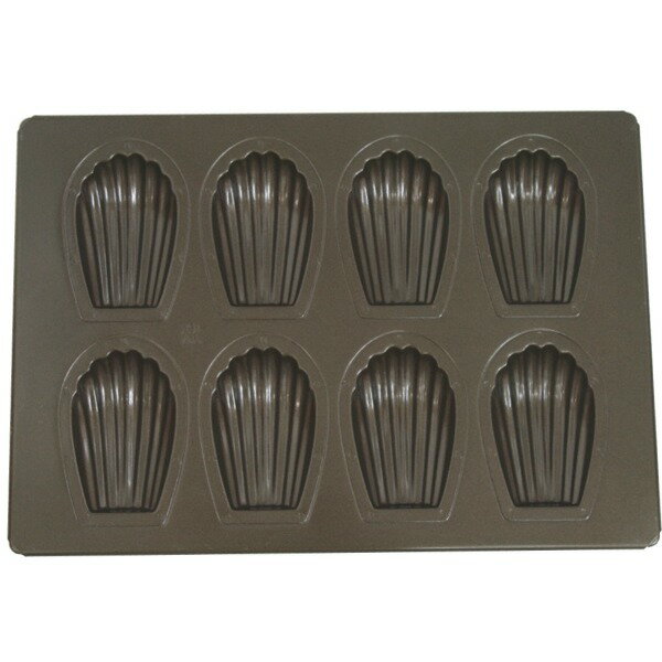 【型離れ抜群！スーパーシリコン加工 基本のお菓子型シリーズ第一弾】マドレーヌシェル型 8P 　日本製 バレンタイン ホワイトデー 手作り格安通販　バレンタイン　人気　ランキング