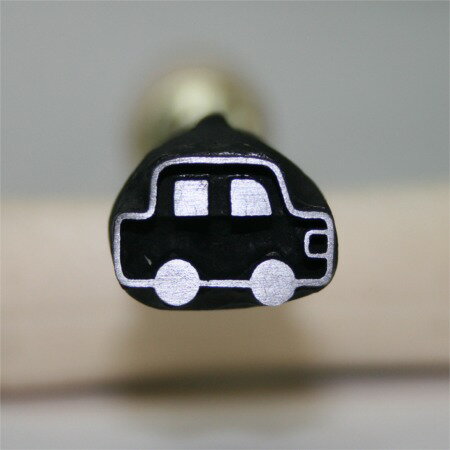 名匠手彫りのオリジナル焼印Lサイズ 【くるま】