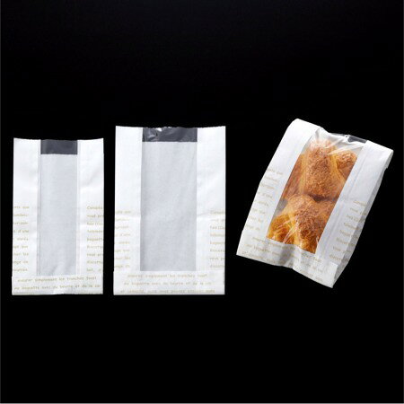 【耐油紙 パン袋】レシピ柄 フェネット袋 No.93 100枚 デニッシュ 菓子パン ラッピ...