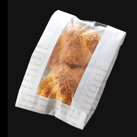 【耐油紙 パン袋】レシピ柄 フェネット袋 No.93 100枚 デニッシュ 菓子パン ラッピ...