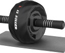 腹筋ローラー 膝マット付き アブホイール 腹筋 トレーニング器具 筋トレグッズ エクササイズローラー 体幹 ストレッチ ダイエット器具 アブローラー