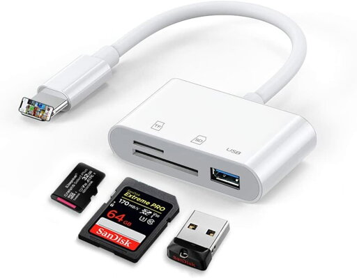 SDカードリーダー i-Phone / i-pad に適用 メモリカードリーダー 3in1【IOS/USB/SD】 マルチカードリーダー OTG機能 高速データ転送 容量不足 メモリー解消 ファイル管理 メモリー カードリーダー SD/Micro SDカード両対応 USBカードリーダー パソコン/タブレット対応 SDカードリーダー i-Phone / i-pad に適用 メモリカードリーダー 3in1【IOS/USB/SD】 マルチカードリーダー OTG機能 高速データ転送 容量不足 メモリー解消 ファイル管理 メモリー カードリーダー SD/Micro SDカード両対応 USBカードリーダー パソコン/タブレット対応