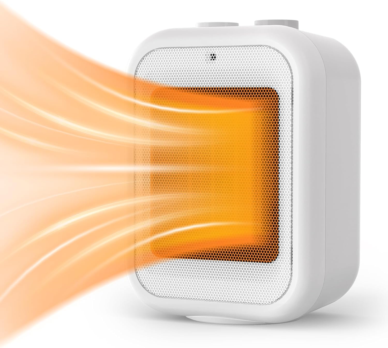 セラミックヒーター JKJXJB 1200W/600W 温度調整可能 電気ファンヒーター 3秒速暖 ハンドル付 足元ヒーター 転倒オフ 過熱保護 暖房器..