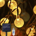 LED ストリングライト イルミネーションライト ソーラー充電+USB クリスマス 飾りライト 9M 50電球 8種点灯モード 夜間自動点灯 防水 フェアリーライト ガーデンライト ハロウィン/パーティー/キャンプ/バレンタインデー/結婚式 日本語説明書付き