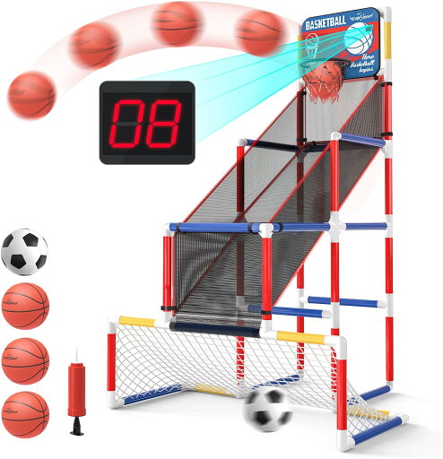 バスケットゴール サッカーゴール 屋外 室内 おもちゃ 子供用 2in1ゴールセット バスケットボール3個 サッカー1個付き 自動採点 歓声 組立式 ストレス解消 小学生 男の子 バスケットボールネット家庭用 トレーニング 誕生日ギフト バスケットゴール サッカーゴール 屋外 室内 おもちゃ 子供用 2in1ゴールセット バスケットボール3個 サッカー1個付き 自動採点 歓声 組立式 ストレス解消 小学生 男の子 バスケットボールネット家庭用 トレーニング 誕生日ギフト