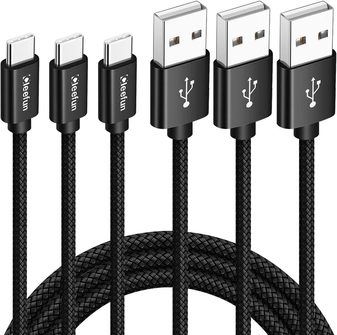 USB Type C ケーブル【1m 3本】3A急速充電 QC3.0対応 タイプc充電ケーブル 高耐久 ナイロン USB A to USB C ケーブル Xperia 10II XZ1 XZ2 XZ3, Galaxy A20 A21 A50 S20 S10 S10+ S10e S9 S8, Note 20/10/9/8, SwitchなどのType -C機器対応