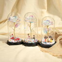 LED造花 バラ 花ランプ バレンタイン装飾 誕生日プレゼント 雰囲気作り 造花ライト LED 飾りランプ ガラスドーム プリザーブドフラワー 電池式 インテリア花 ホワイトデー用 ギフト インテリア飾り 母の日、クリスマス、誕生日、記念日、出産祝い 結婚式 お祝い 贈り物