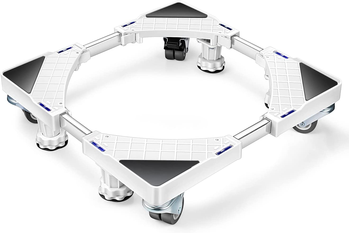 洗濯機 台 冷蔵庫 置き台 キャスター付き 洗濯機かさ上げ台 360°回転 可能 移動式 昇降可能 騒音対策 減音効果 防振パッド 乾燥機 防振 防音 パッド 防水パン 置台 ドラム 全自動式 対応 洗濯機スライド台 洗濯台