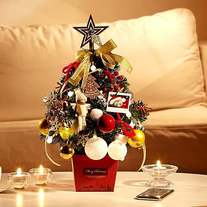ミニクリスマスツリー 45cm-60CMクリスマスツリー 卓上 ミニクリスマスツリー 電飾つき 装飾LEDライト かわいい クリスマスグッズ 部屋 商店 プレゼント