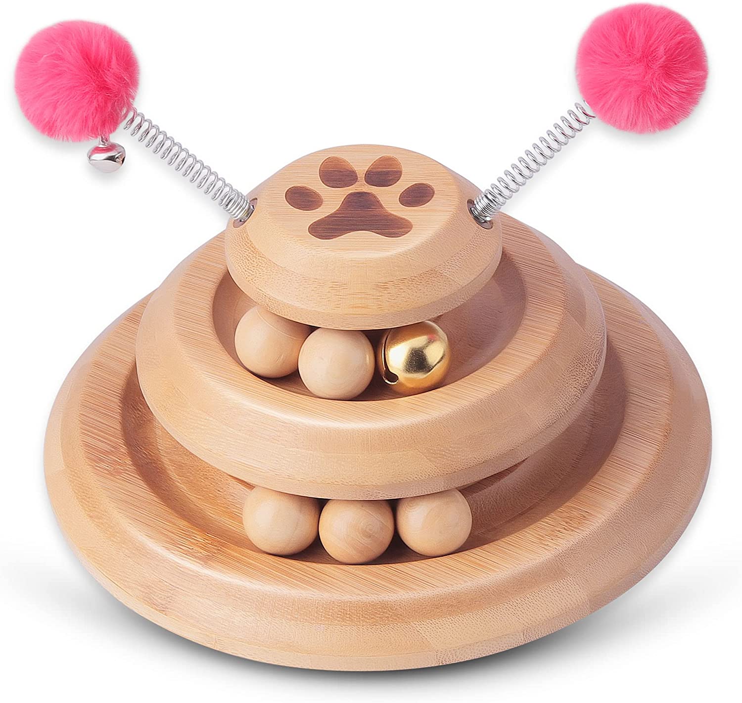 猫おもちゃ ぐるぐるタワー ボール Jaone 猫 知育玩具 ペット用品 猫じゃらし ペット 回転 ボール おもちゃ 運動不足 ストレス解消のサムネイル