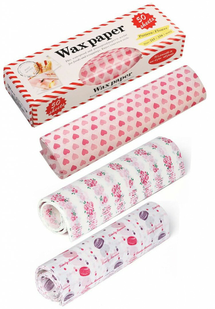 耐油紙 ワックスペーパー クッキングシート ベーキングペーパー ラッピング ワックスペーパーシート ハ..