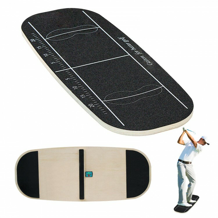 初心者やベテランにも適用 本製品は初心者、ベテラン、子供、お年寄り、女性のお客様にも適用です。年齢、経験、性別問わず、誰でも利用できます。新しいアップグレード右斜め消音、左寄りビープ音がする。安定性抜群 72.8×27.8×1.8cmの広いサイズで、底部には三つの滑り止めデザインがあり、揺れを防止できます。安定性抜群、耐荷重も非常に高いです。全力のスイングやパターにも最適です。バランス改善 本製品はお客様のスイングバランスやポーズの改善に役立ちます。ご利用の時、重心を感じながら、足の位置と体重の預ける方を調整することで、バランスチェックができます。磨砂表面 このゴルフスイングバランスポートの木製表面には磨砂処理が施しされ、摩擦力が大幅にアップします。ショット上達 リズムとバランスを合わせて、重心の転移を感じながら、より良いショットを完成しましょう。スイングポーズを矯正 平面的なデザインにより、使用者のスイングポーズを矯正することができます。下半身の余計な動作を削除し、誤ったポーズをチェックし、スイングポーズを改善できます。【バランス改善&ショット上達】本製品はお客様のスイングバランスやポーズの改善に役立ちます。ご利用の時、重心を感じながら、足の位置と体重の預ける方を調整することで、バランスチェックができます。リズムとバランスを合わせて、重心の転移を感じながら、より良いショットを完成しましょう。【磨砂表面&安定性抜群】このゴルフスイングバランスポートの木製表面には磨砂処理が施しされ、摩擦力が大幅にアップします。72.8×27.8×1.8cmの広いサイズで、底部には三つの滑り止めデザインがあり、揺れを防止できます。安定性抜群、耐荷重も非常に高いです。全力のスイングやパターにも最適です。新しいアップグレード 、右斜め消音、左寄りビープ音がする。【スイングポーズを矯正】平面的なデザインにより、使用者のスイングポーズを矯正することができます。下半身の余計な動作を削除し、誤ったポーズをチェックし、スイングポーズを改善できます。より良いゴルフ体験をもたらすことも可能です!スイング方向と正確性を高めます。あなたがショットする時、左移り過ぎ、右移り過ぎ、足が上げ過ぎ、体が回らないなどの問題はこのバランスポートが解決いたします。体で発力の仕方をより直接的に理解し、ドライバーの距離を伸ばすことができます。【優れた材質&長持ち】本製品は高品質なナチュラル木材で作られ、変な匂いがなし、健康でエコです。頑丈な構造により、変形にくいです。また、天然の木材であるため、お手入れも簡単で、汚れや濡れなどはさっと拭き取れます。【初心者やベテランにも適用】スイングはゴルフの基本だと言っても過言ではありません。本製品は初心者、ベテラン、子供、お年寄り、女性のお客様にも適用です。年齢、経験、性別問わず、誰でも利用できます。スイング能力をアップするために、このゴルフバランスロッドがお勧めです。商品名:ゴルフスイングバランスポート材質:ナチュラル木材サイズ:72.8×27.8×2cm重量:2.2kgカラー:ブラック特徴:バランスチェック、バランス改善、スイング姿勢矯正、初心者やベテランにも適用、頑丈、軽量、色んな場所で大活躍ゴルフスイングバランスポート ゴルフ スポーツ アウトドア 超目玉商品